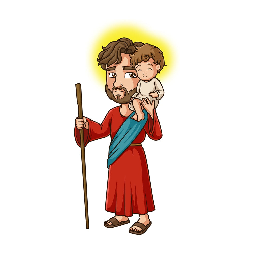 Saint christopher. PNG - JPG and vector EPS file formats (infinitely scalable). Image isolated on transparent background.