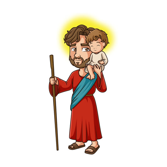 Saint christopher. PNG - JPG and vector EPS file formats (infinitely scalable). Image isolated on transparent background.