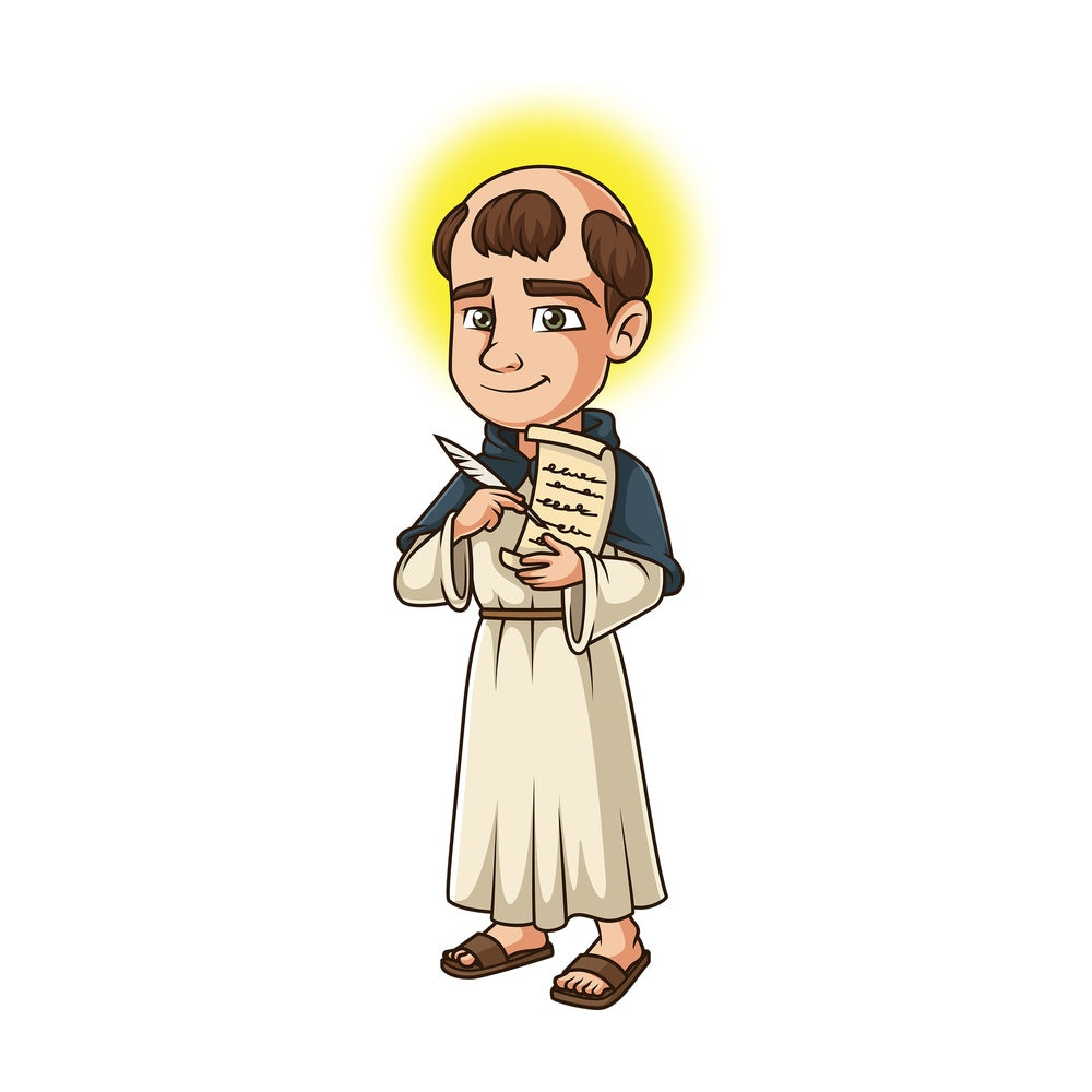 Saint thomas aquinas. PNG - JPG and vector EPS file formats (infinitely scalable). Image isolated on transparent background.