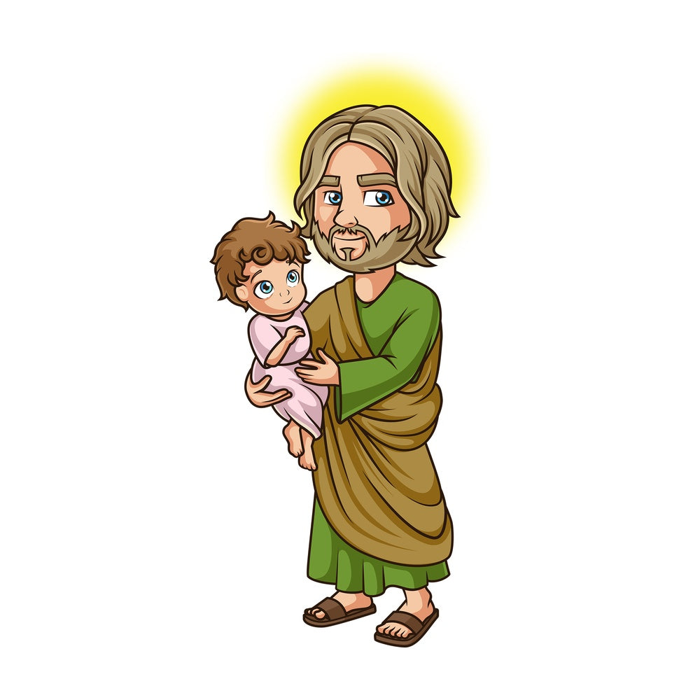 Saint joseph. PNG - JPG and vector EPS file formats (infinitely scalable). Image isolated on transparent background.