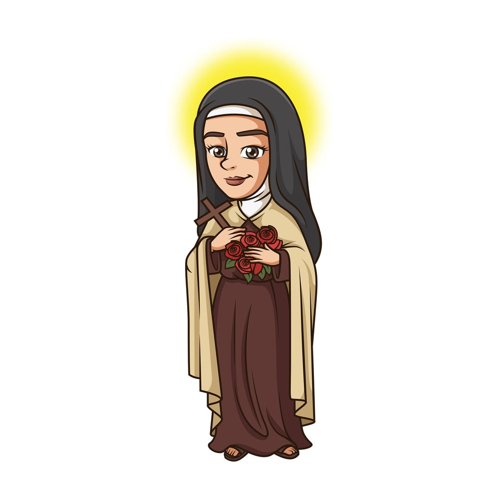 Saint therese of lisieux. PNG - JPG and vector EPS file formats (infinitely scalable). Image isolated on transparent background.