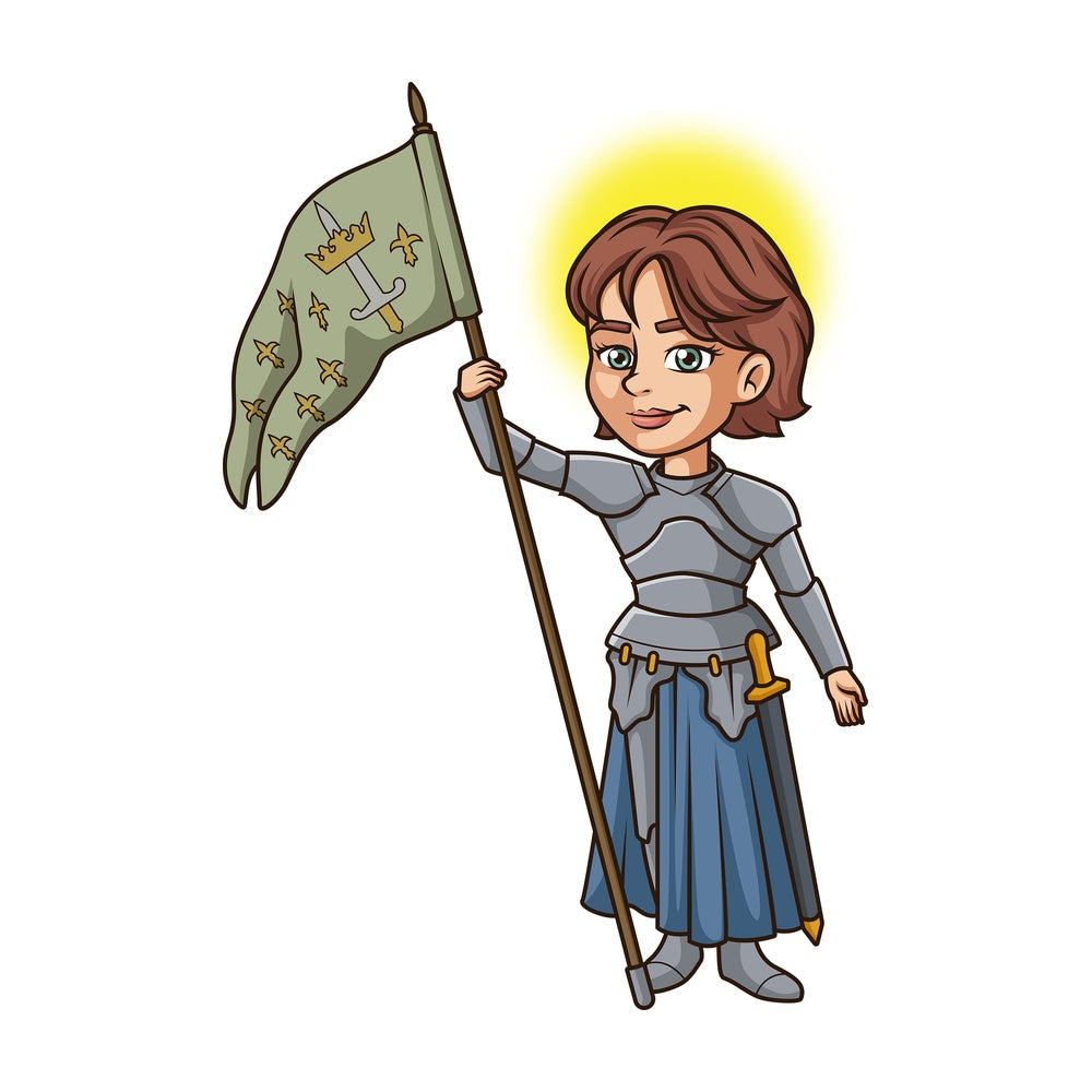 Saint joan of arc. PNG - JPG and vector EPS file formats (infinitely scalable). Image isolated on transparent background.