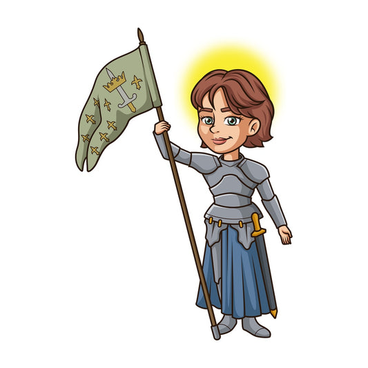 Saint joan of arc. PNG - JPG and vector EPS file formats (infinitely scalable). Image isolated on transparent background.