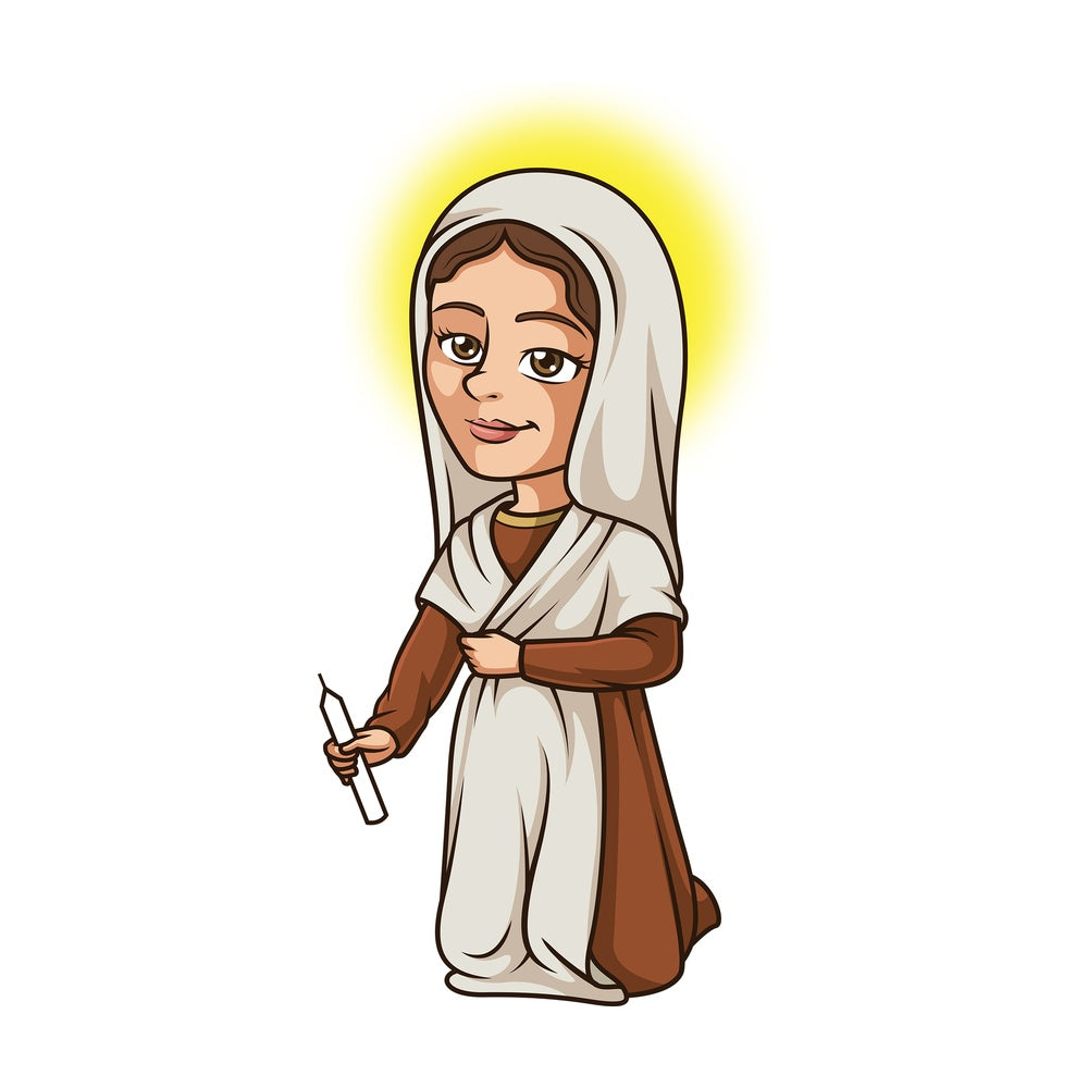 Saint bernadette. PNG - JPG and vector EPS file formats (infinitely scalable). Image isolated on transparent background.
