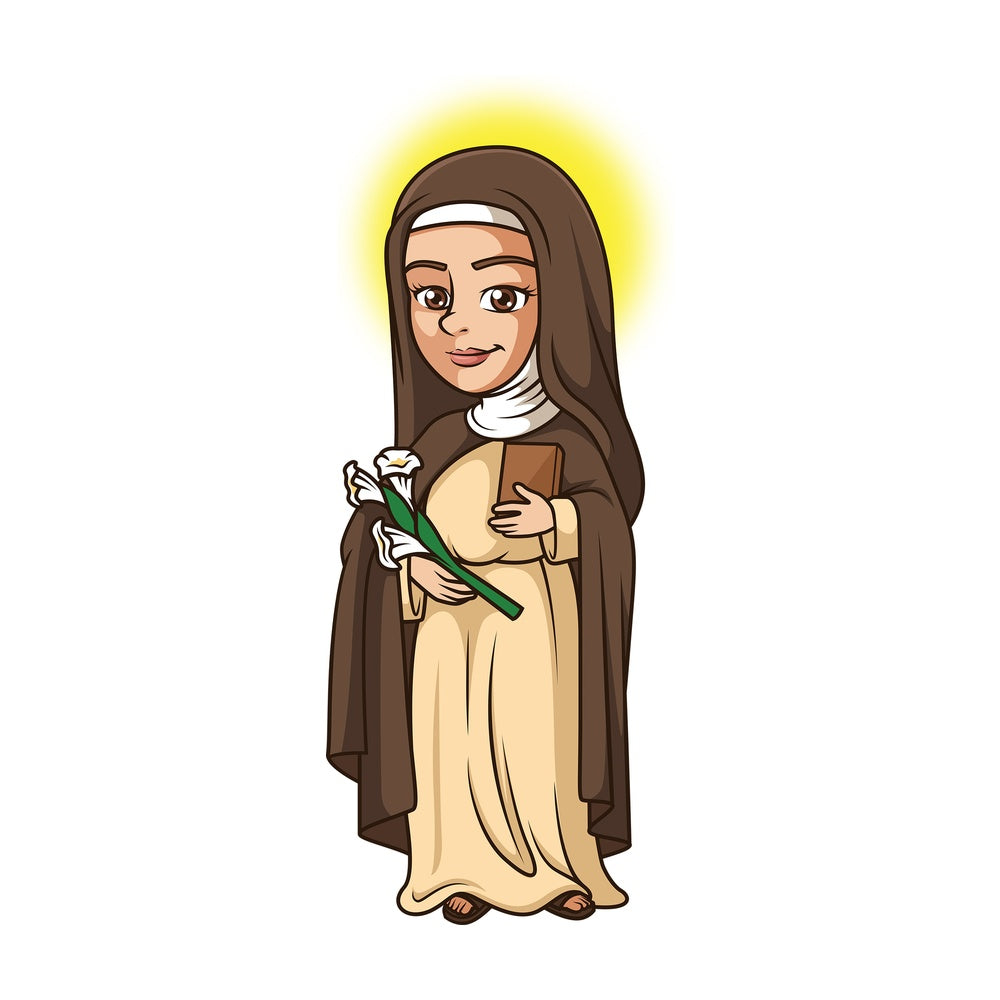 Saint catherine of siena. PNG - JPG and vector EPS file formats (infinitely scalable). Image isolated on transparent background.