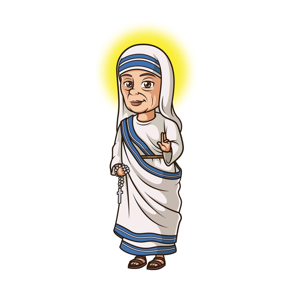 Saint mother teresa. PNG - JPG and vector EPS file formats (infinitely scalable). Image isolated on transparent background.