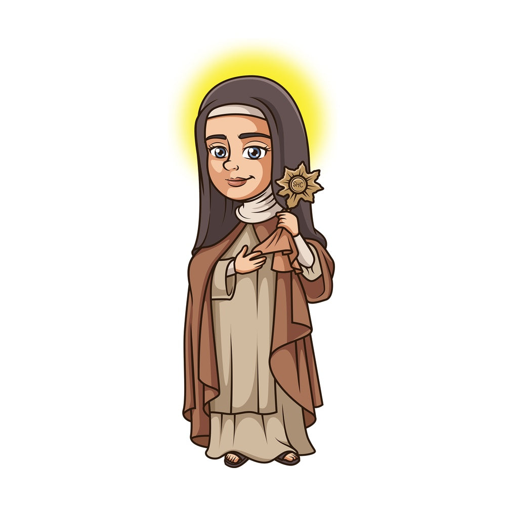 Saint clare. PNG - JPG and vector EPS file formats (infinitely scalable). Image isolated on transparent background.