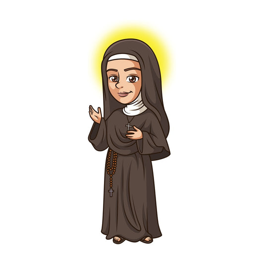 Saint maria faustina kowalska. PNG - JPG and vector EPS file formats (infinitely scalable). Image isolated on transparent background.