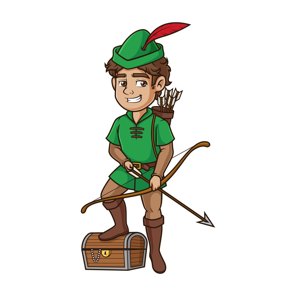 Robin hood treasure chest. PNG - JPG and vector EPS (infinitely scalable).