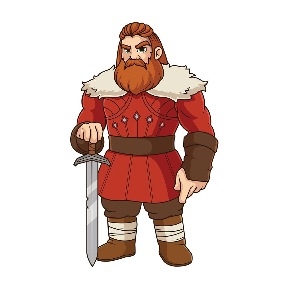 Erik the red. PNG - JPG and vector EPS file formats (infinitely scalable). Image isolated on transparent background.
