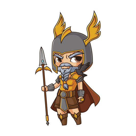 Chibi god odin. PNG - JPG and vector EPS file formats (infinitely scalable). Image isolated on transparent background.
