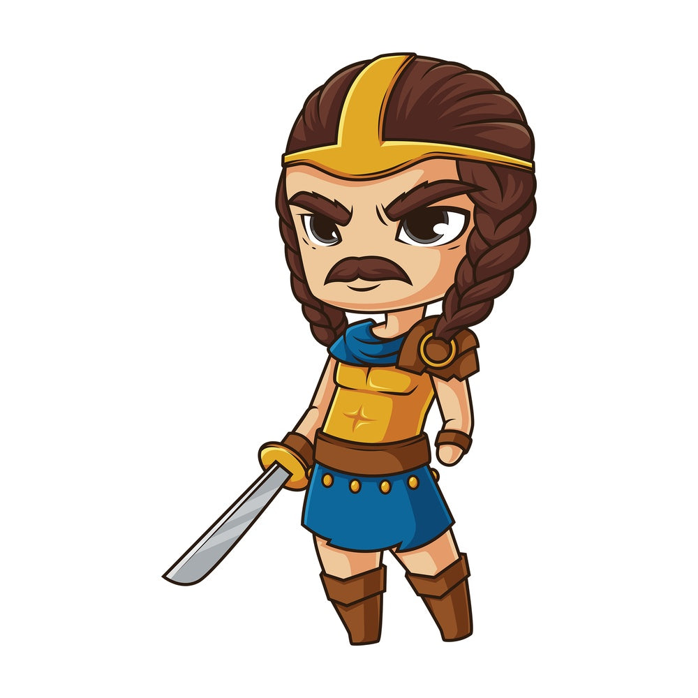 Chibi god tyr. PNG - JPG and vector EPS file formats (infinitely scalable). Image isolated on transparent background.