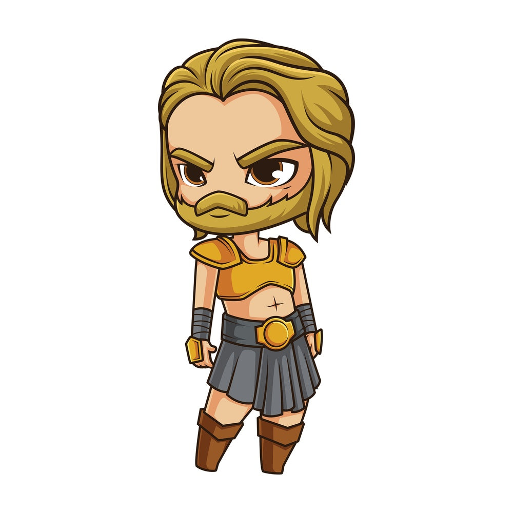 Chibi god balder. PNG - JPG and vector EPS file formats (infinitely scalable). Image isolated on transparent background.
