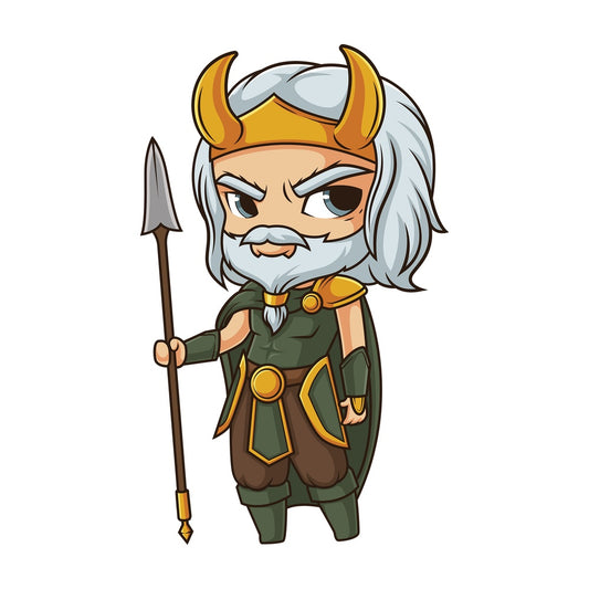 Chibi god njord. PNG - JPG and vector EPS file formats (infinitely scalable). Image isolated on transparent background.