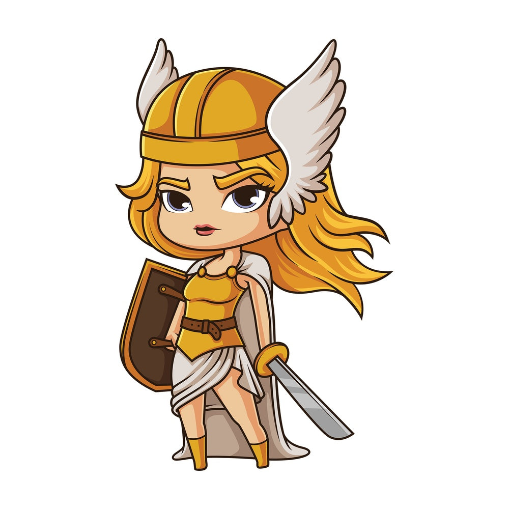 Chibi god freya. PNG - JPG and vector EPS file formats (infinitely scalable). Image isolated on transparent background.