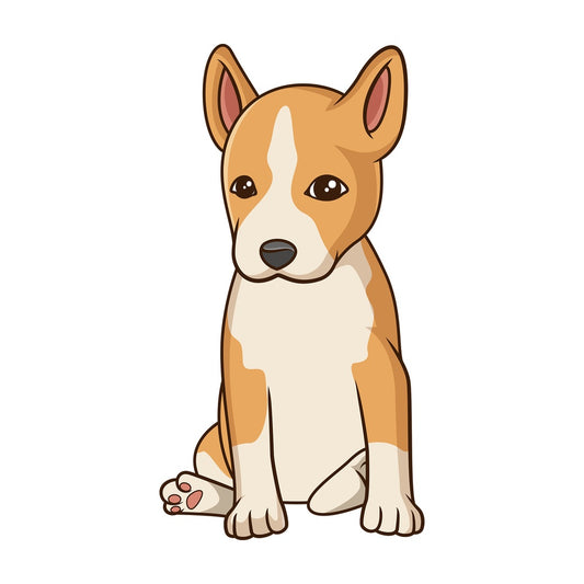 Cute basenji dog puppy. PNG - JPG and vector EPS (infinitely scalable).