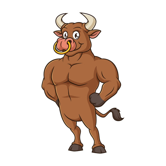 Muscular bull. PNG - JPG and vector EPS (infinitely scalable).