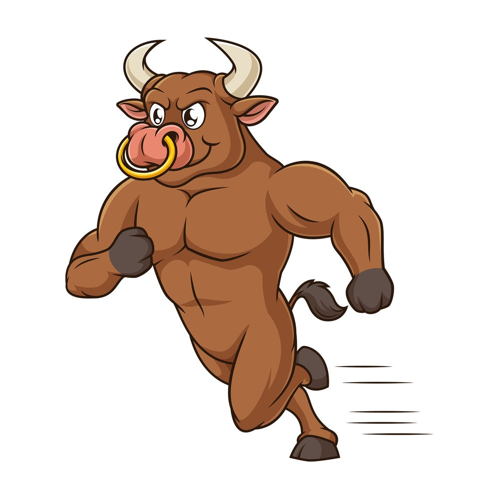 Bull running. PNG - JPG and vector EPS (infinitely scalable).