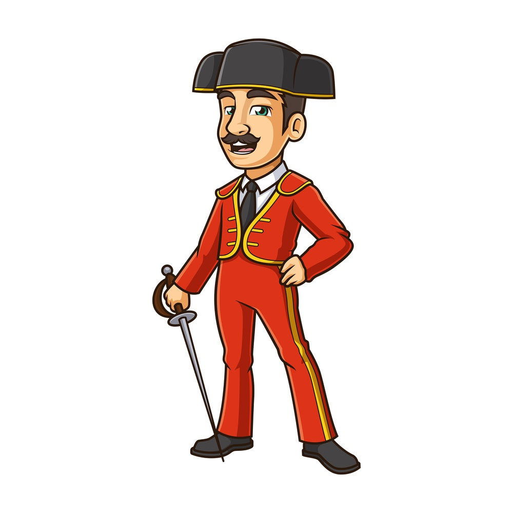 Matador holding sword. PNG - JPG and vector EPS (infinitely scalable).