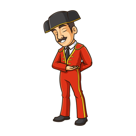 Bullfighter bowing. PNG - JPG and vector EPS (infinitely scalable).