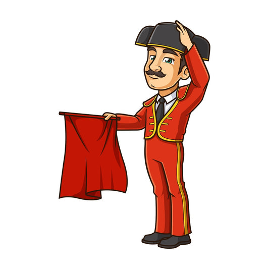 Bullfighter waving. PNG - JPG and vector EPS (infinitely scalable).