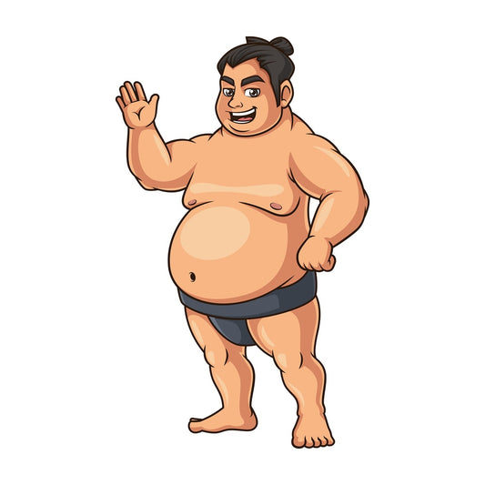 Happy sumo wrestler. PNG - JPG and vector EPS (infinitely scalable).