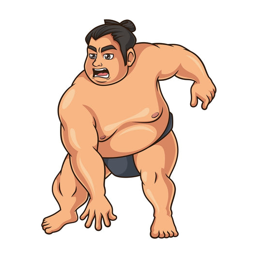Angry sumo wrestler. PNG - JPG and vector EPS (infinitely scalable).
