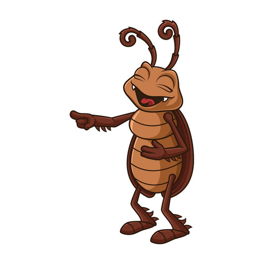 Cockroach laughing. PNG - JPG and vector EPS file formats (infinitely scalable). Image isolated on transparent background.