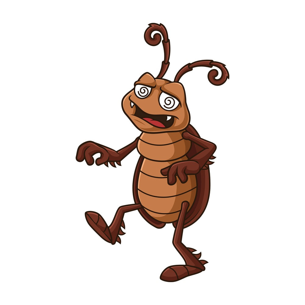 Dizzy cockroach. PNG - JPG and vector EPS file formats (infinitely scalable). Image isolated on transparent background.