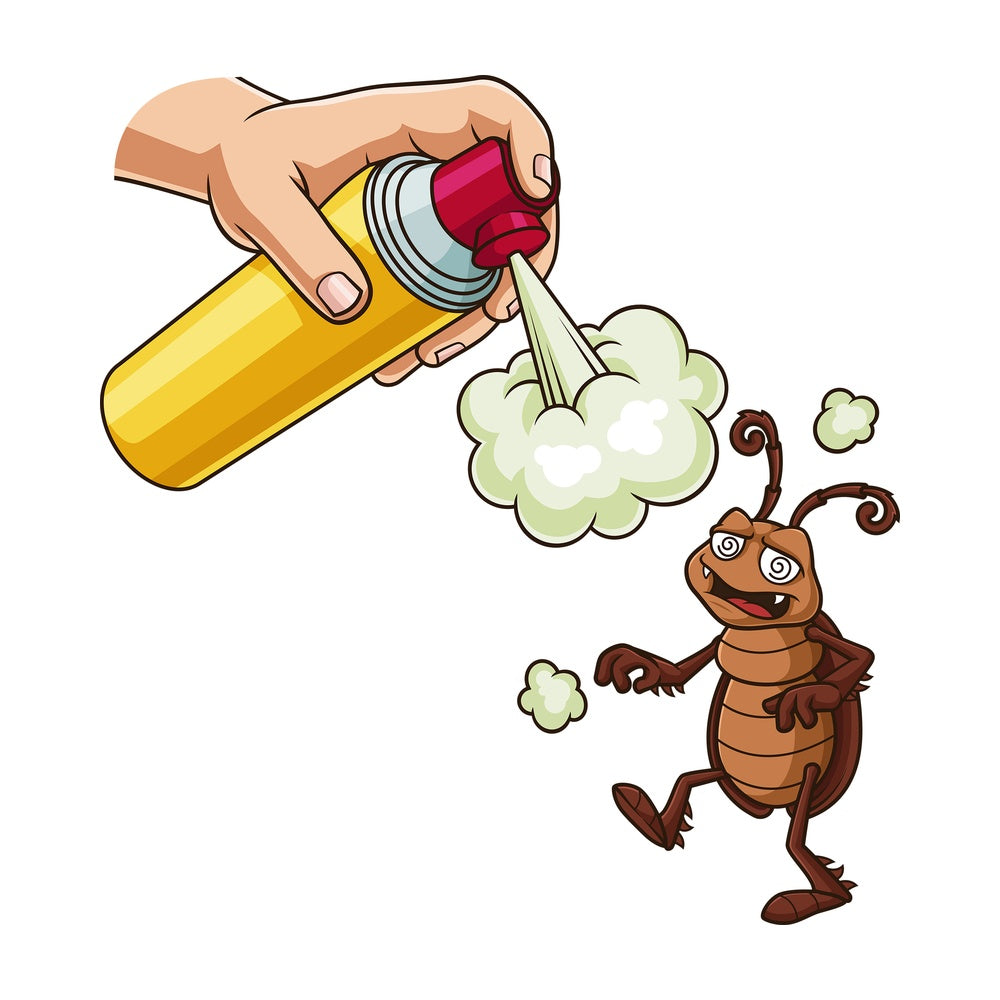 Cockroach repellent spray. PNG - JPG and vector EPS file formats (infinitely scalable). Image isolated on transparent background.