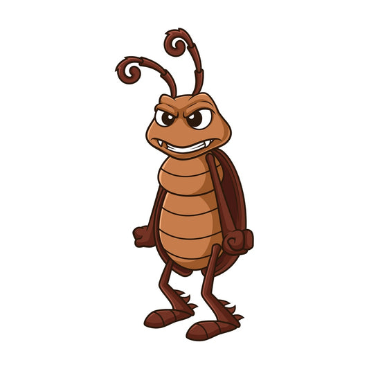 Angry cockroach. PNG - JPG and vector EPS file formats (infinitely scalable). Image isolated on transparent background.
