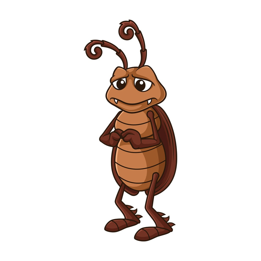 Sad cockroach. PNG - JPG and vector EPS file formats (infinitely scalable). Image isolated on transparent background.