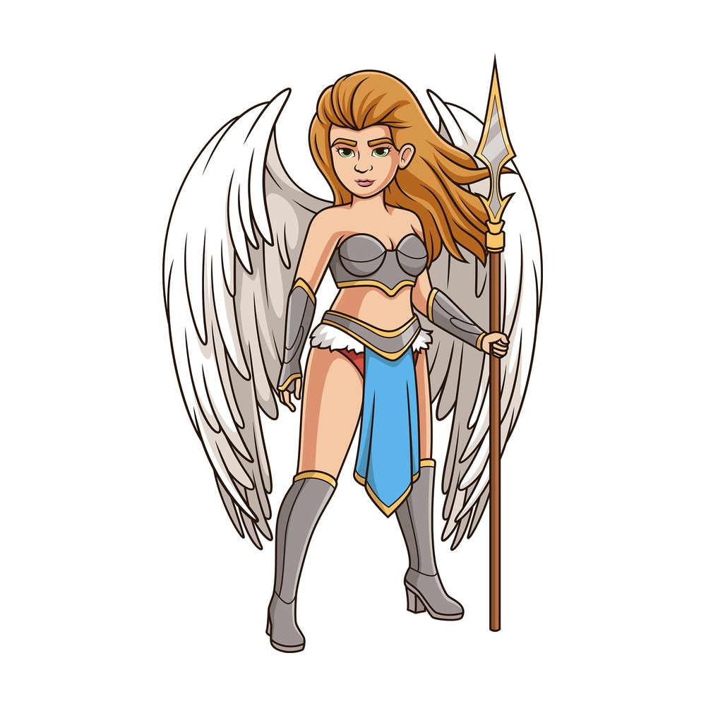 Fierce valkyrie. PNG - JPG and vector EPS (infinitely scalable).