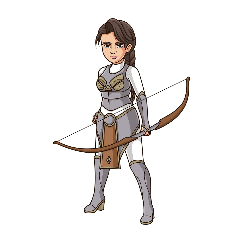 Valkyrie holding bow. PNG - JPG and vector EPS (infinitely scalable).