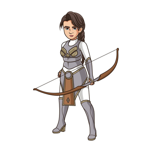 Valkyrie holding bow. PNG - JPG and vector EPS (infinitely scalable).