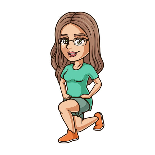 Young woman doing lunges. PNG - JPG and vector EPS (infinitely scalable).