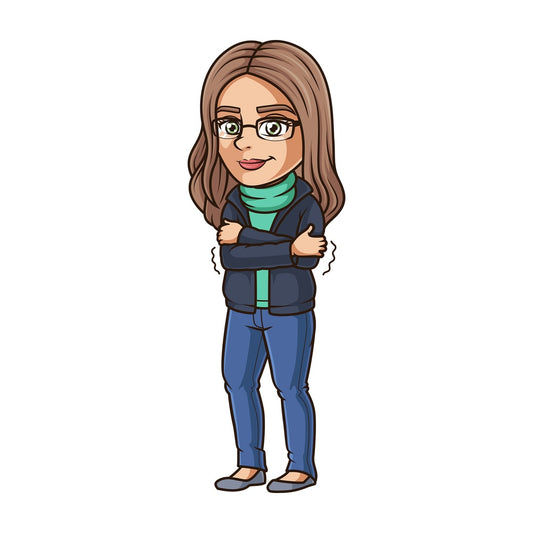 Young girl shivering. PNG - JPG and vector EPS (infinitely scalable).