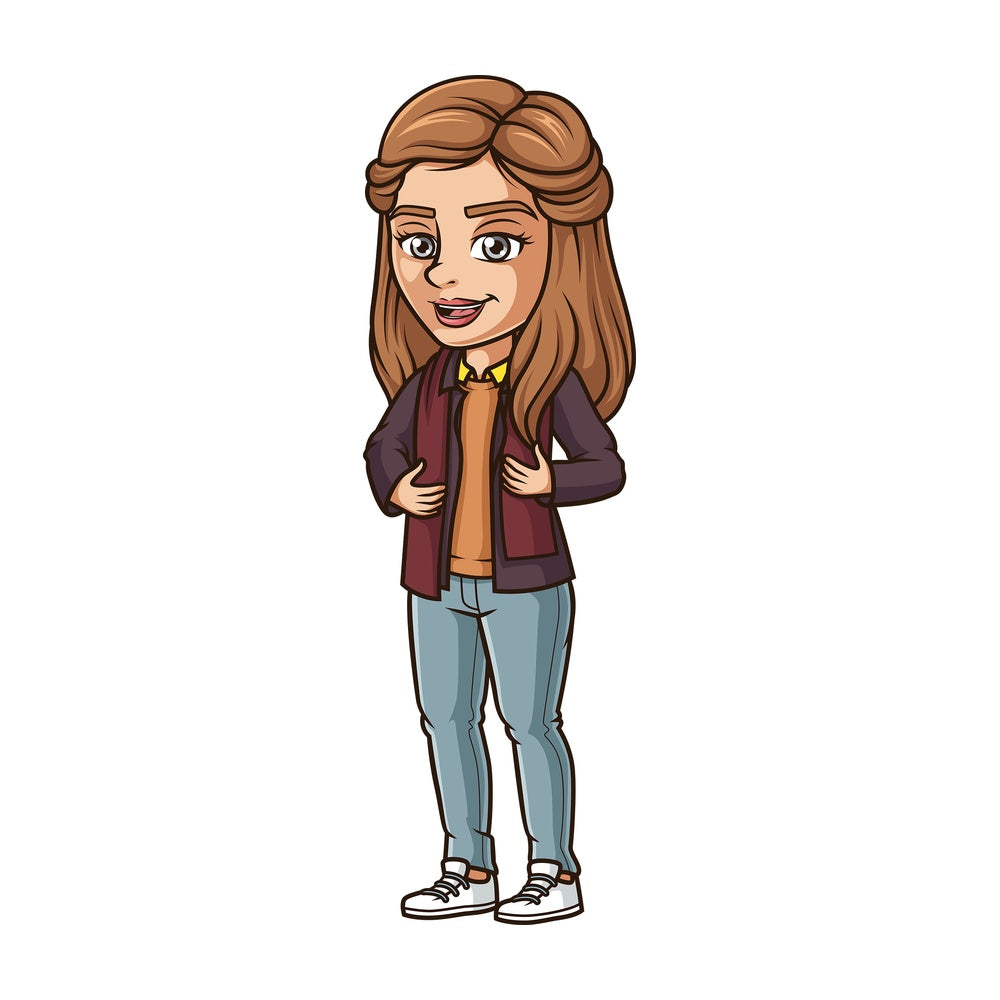 Woman wearing modern winter clothes. PNG - JPG and vector EPS (infinitely scalable).