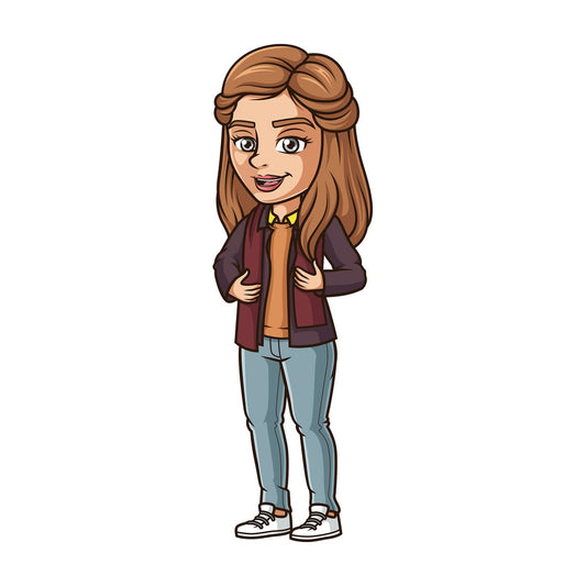 Woman wearing modern winter clothes. PNG - JPG and vector EPS (infinitely scalable).