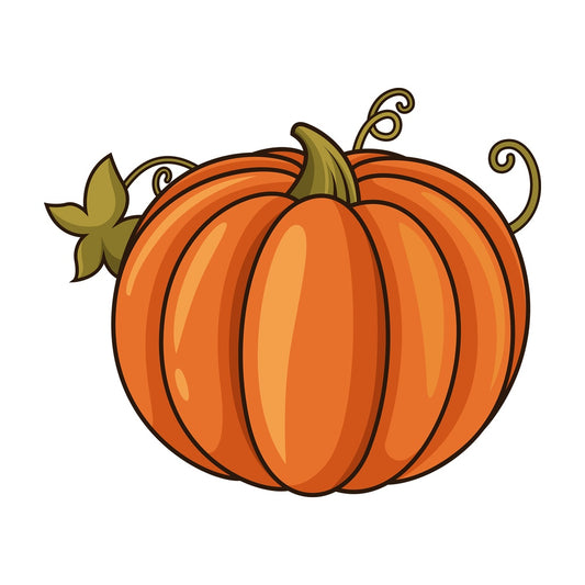Autumn pumpkin. PNG - JPG and vector EPS file formats (infinitely scalable). Image isolated on transparent background.