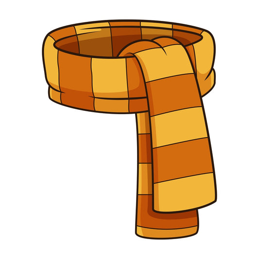 Autumn scarf. PNG - JPG and vector EPS file formats (infinitely scalable). Image isolated on transparent background.