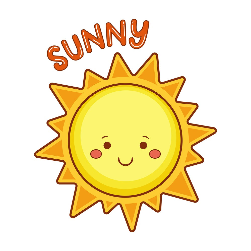 Weather emoji sunny. PNG - JPG and vector EPS file formats (infinitely scalable). Image isolated on transparent background.