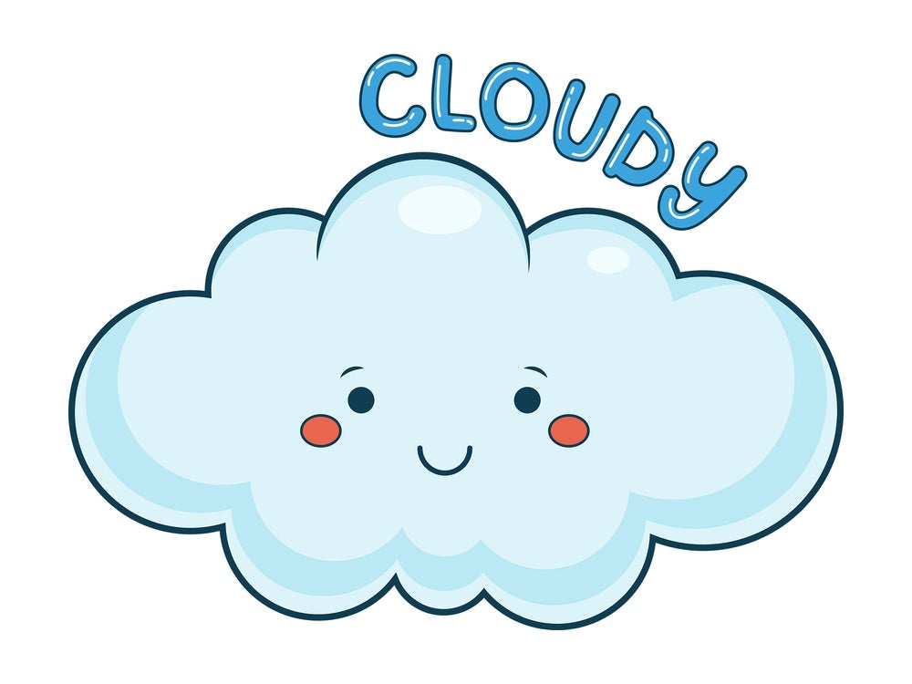 Weather emoji cloudy. PNG - JPG and vector EPS file formats (infinitely scalable). Image isolated on transparent background.