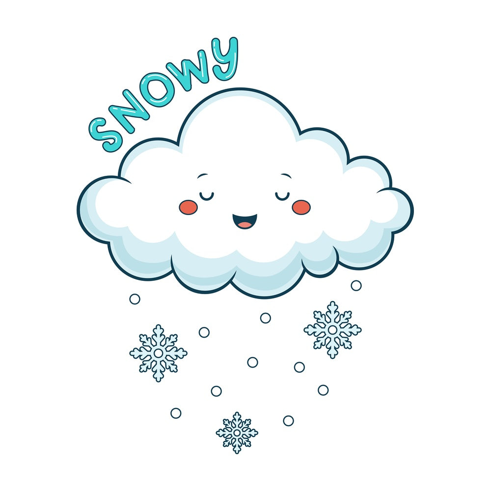 Weather emoji snowy. PNG - JPG and vector EPS file formats (infinitely scalable). Image isolated on transparent background.
