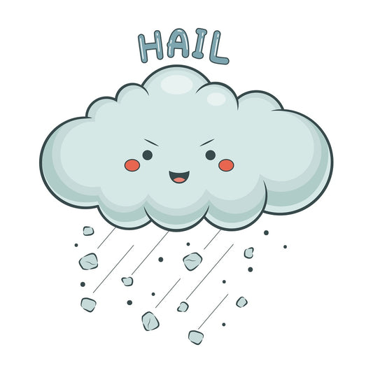 Weather emoji hail. PNG - JPG and vector EPS file formats (infinitely scalable). Image isolated on transparent background.