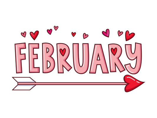 Text doodle february. PNG - JPG and vector EPS file formats (infinitely scalable). Image isolated on transparent background.