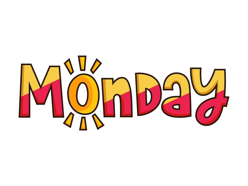 Text doodle monday. PNG - JPG and vector EPS (infinitely scalable).