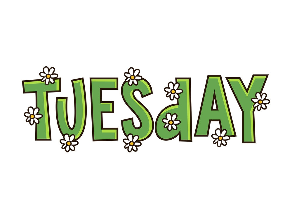 Text doodle tuesday. PNG - JPG and vector EPS (infinitely scalable).