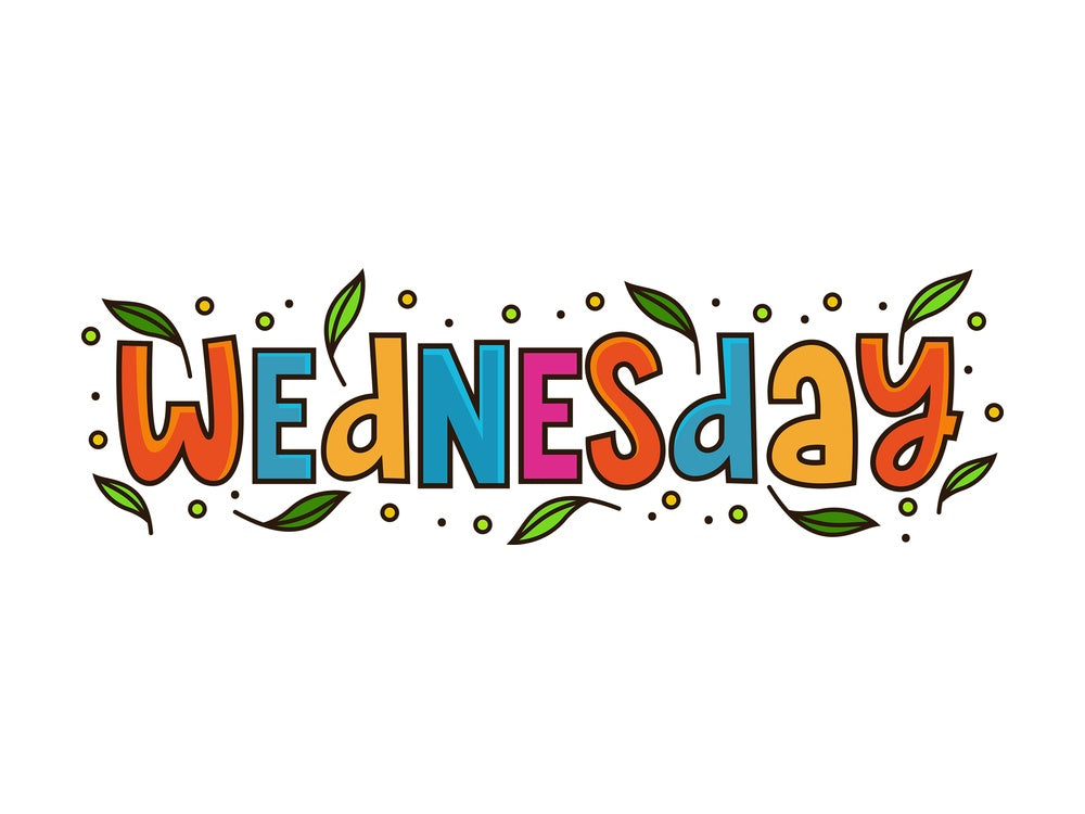 Text doodle wednesday. PNG - JPG and vector EPS (infinitely scalable).
