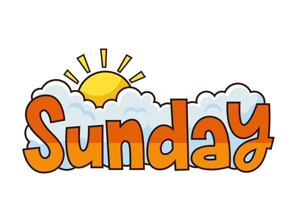 Text doodle sunday. PNG - JPG and vector EPS (infinitely scalable).